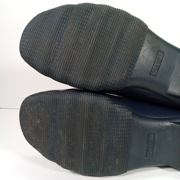 Sperry Duck Boots Women 11 Rain Blue Brown Side Zip STS98305 Outdoor - Picture 13 of 15